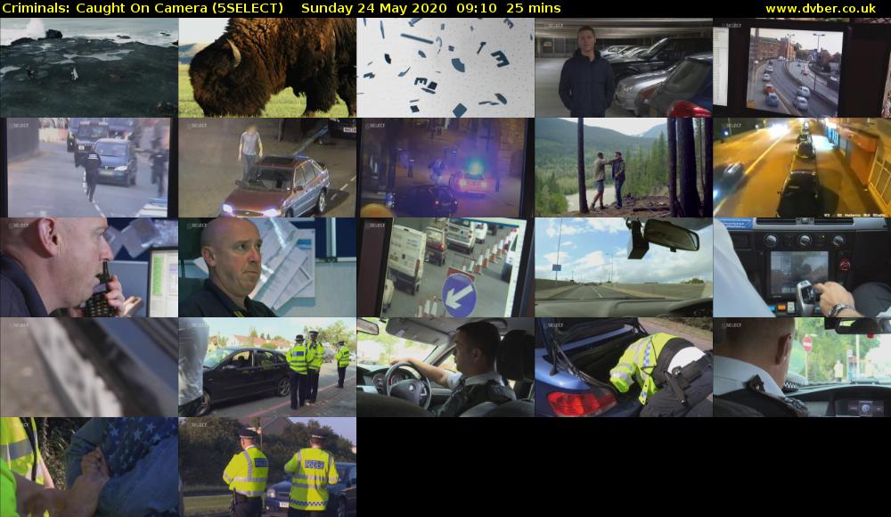 Criminals: Caught On Camera (5SELECT) Sunday 24 May 2020 09:10 - 09:35
