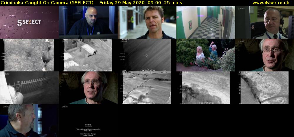 Criminals: Caught On Camera (5SELECT) Friday 29 May 2020 09:00 - 09:25