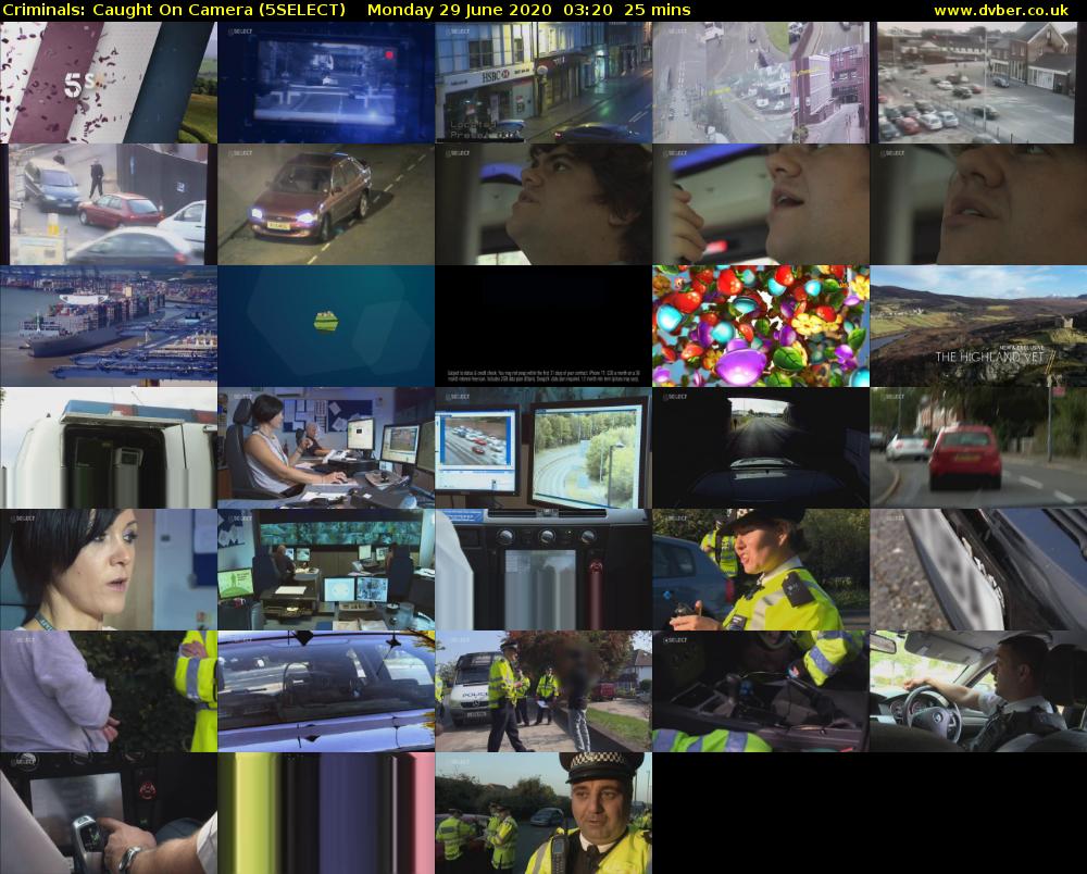 Criminals: Caught On Camera (5SELECT) Monday 29 June 2020 03:20 - 03:45