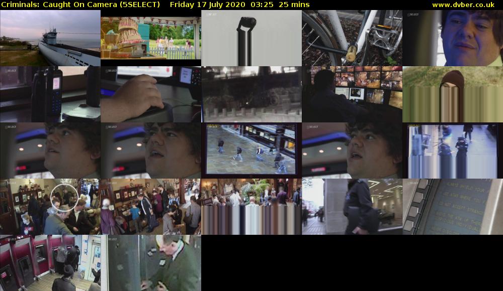 Criminals: Caught On Camera (5SELECT) Friday 17 July 2020 03:25 - 03:50