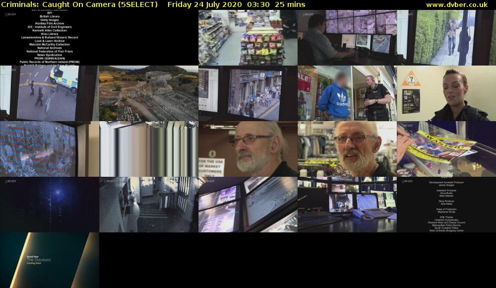 Criminals: Caught On Camera (5SELECT) Friday 24 July 2020 03:30 - 03:55