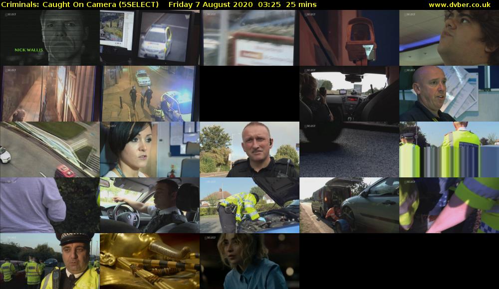 Criminals: Caught On Camera (5SELECT) Friday 7 August 2020 03:25 - 03:50