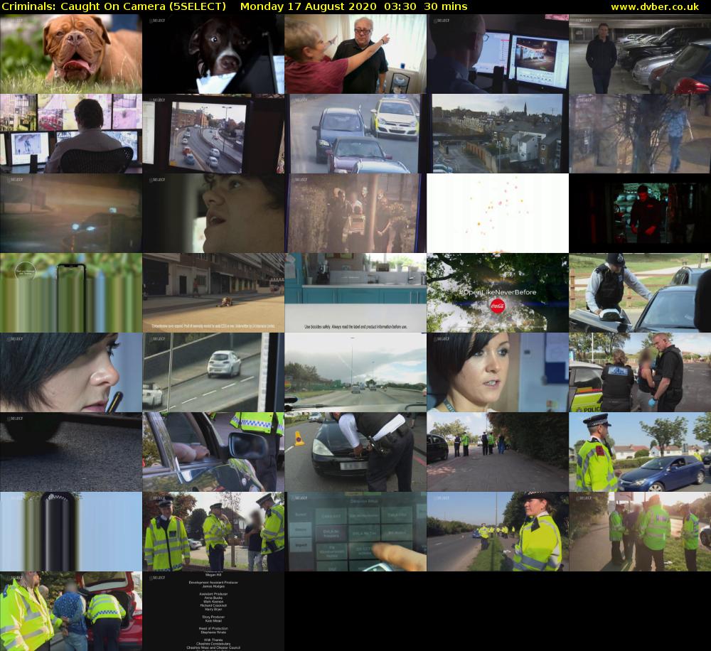 Criminals: Caught On Camera (5SELECT) Monday 17 August 2020 03:30 - 04:00