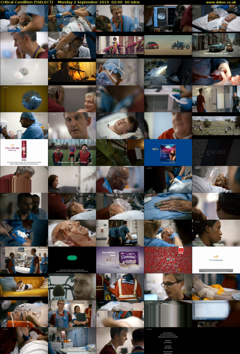 Critical Condition (5SELECT) Monday 2 September 2019 02:00 - 03:00