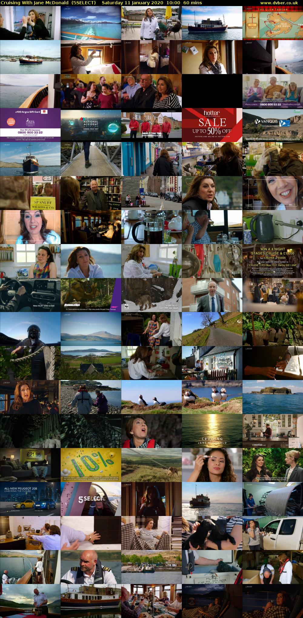 Cruising With Jane McDonald  (5SELECT) Saturday 11 January 2020 10:00 - 11:00