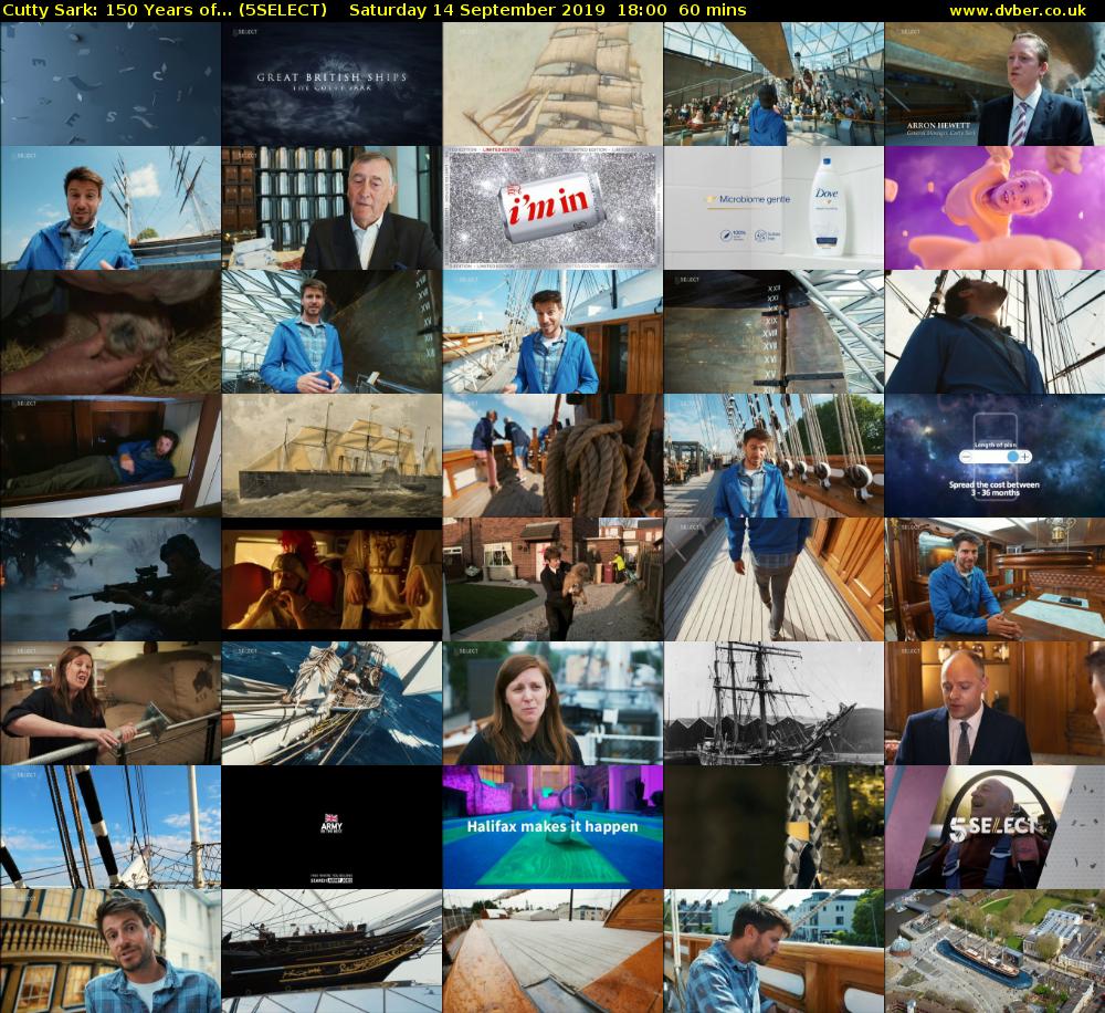 Cutty Sark: 150 Years of... (5SELECT) Saturday 14 September 2019 18:00 - 19:00
