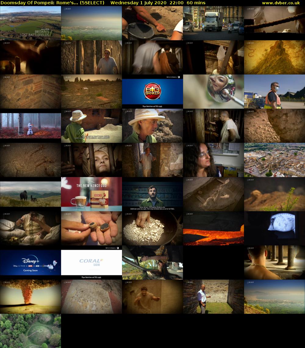 Doomsday Of Pompeii: Rome's... (5SELECT) Wednesday 1 July 2020 22:00 - 23:00