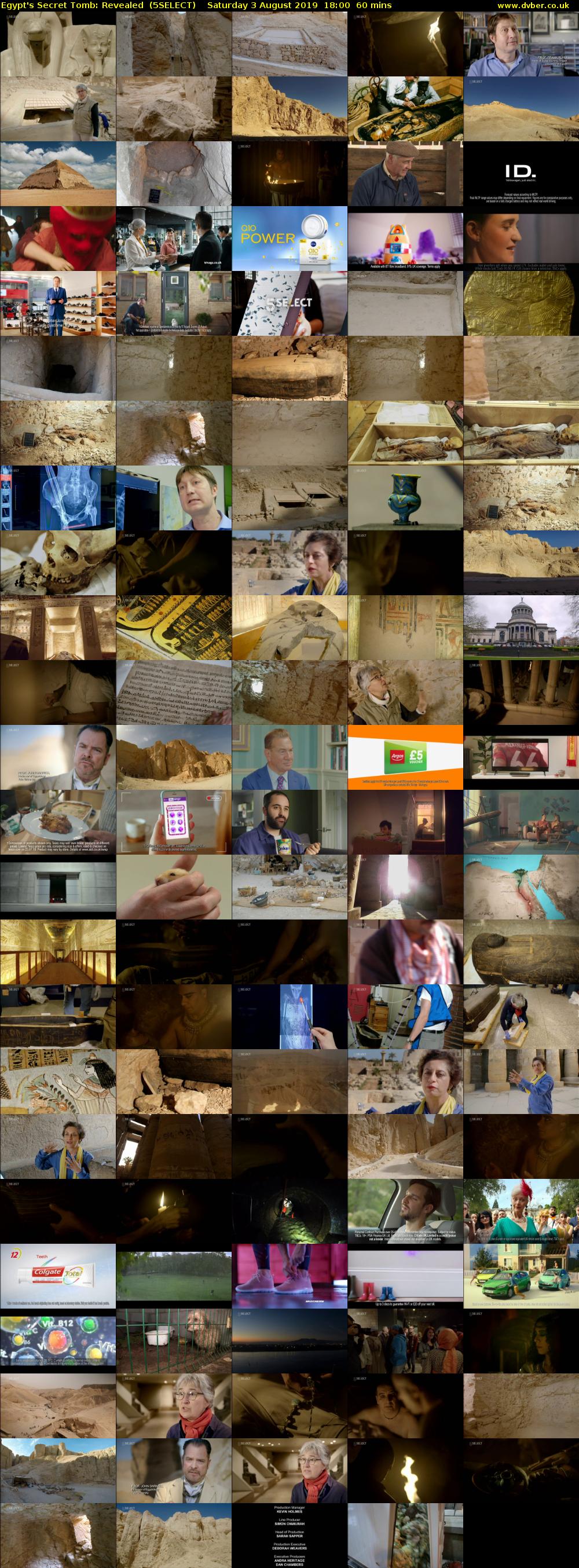 Egypt's Secret Tomb: Revealed  (5SELECT) Saturday 3 August 2019 18:00 - 19:00