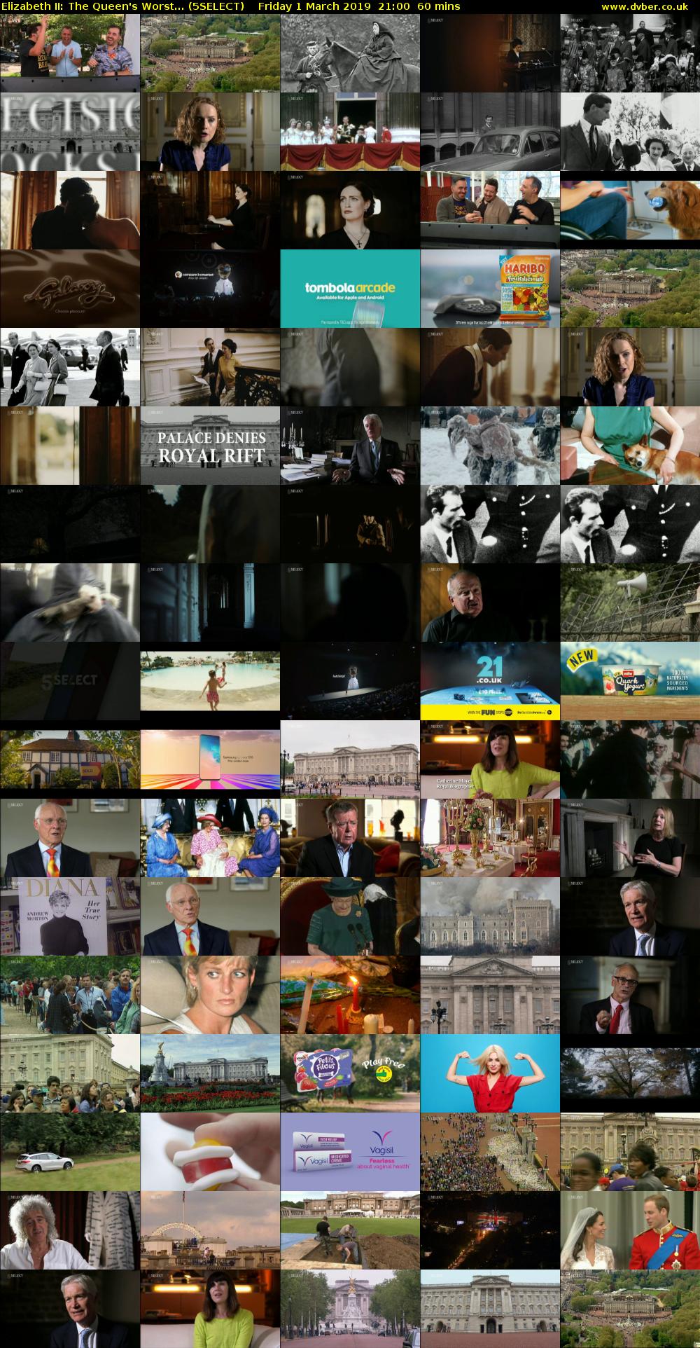 Elizabeth II: The Queen's Worst... (5SELECT) Friday 1 March 2019 21:00 - 22:00