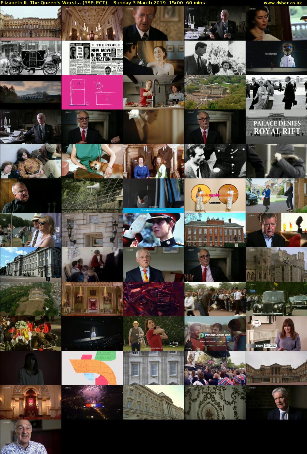 Elizabeth II: The Queen's Worst... (5SELECT) Sunday 3 March 2019 15:00 - 16:00