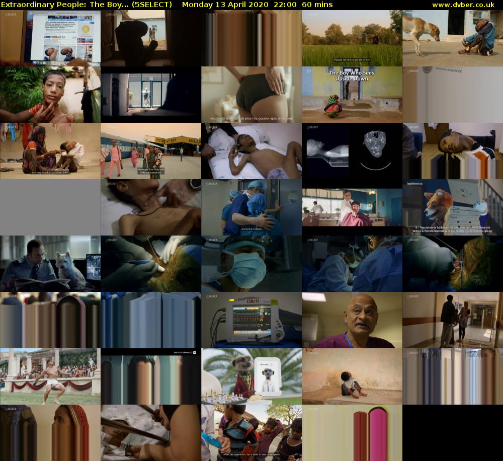Extraordinary People: The Boy... (5SELECT) Monday 13 April 2020 22:00 - 23:00