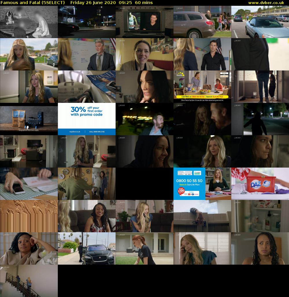Famous and Fatal (5SELECT) Friday 26 June 2020 09:25 - 10:25