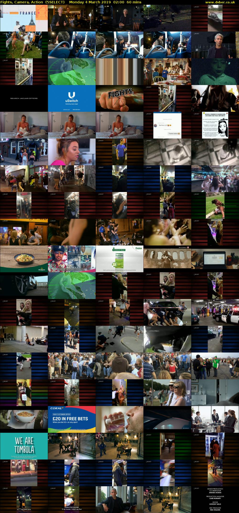 Fights, Camera, Action  (5SELECT) Monday 4 March 2019 02:00 - 03:00