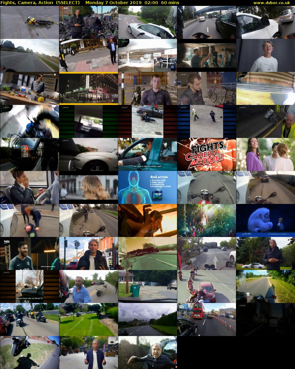 Fights, Camera, Action  (5SELECT) Monday 7 October 2019 02:00 - 03:00