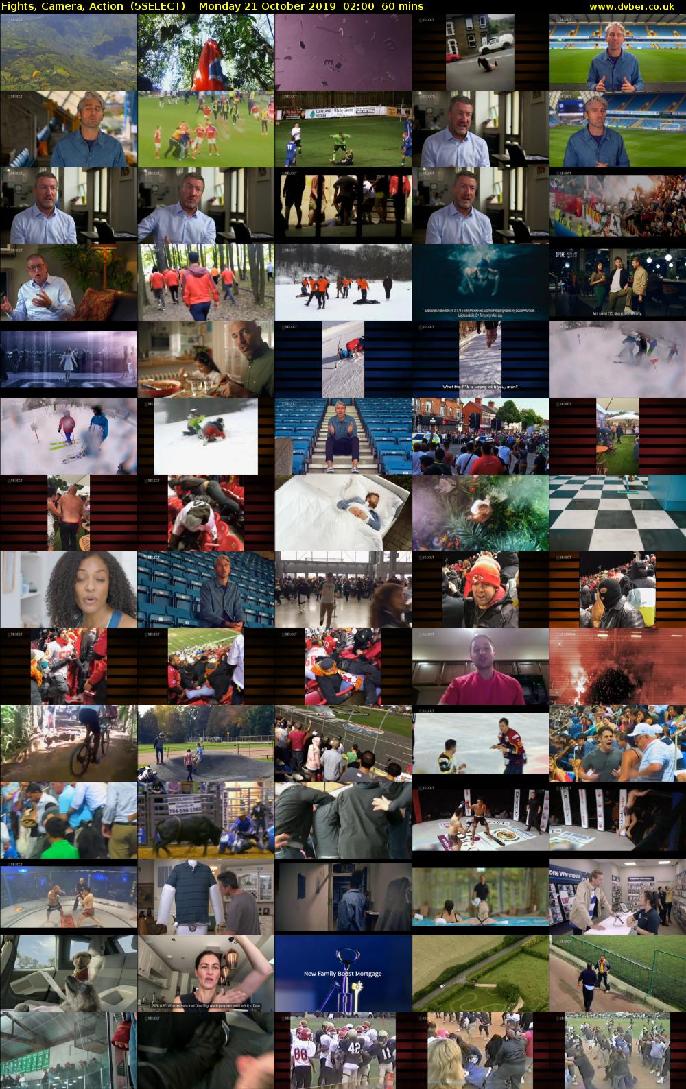 Fights, Camera, Action  (5SELECT) Monday 21 October 2019 02:00 - 03:00