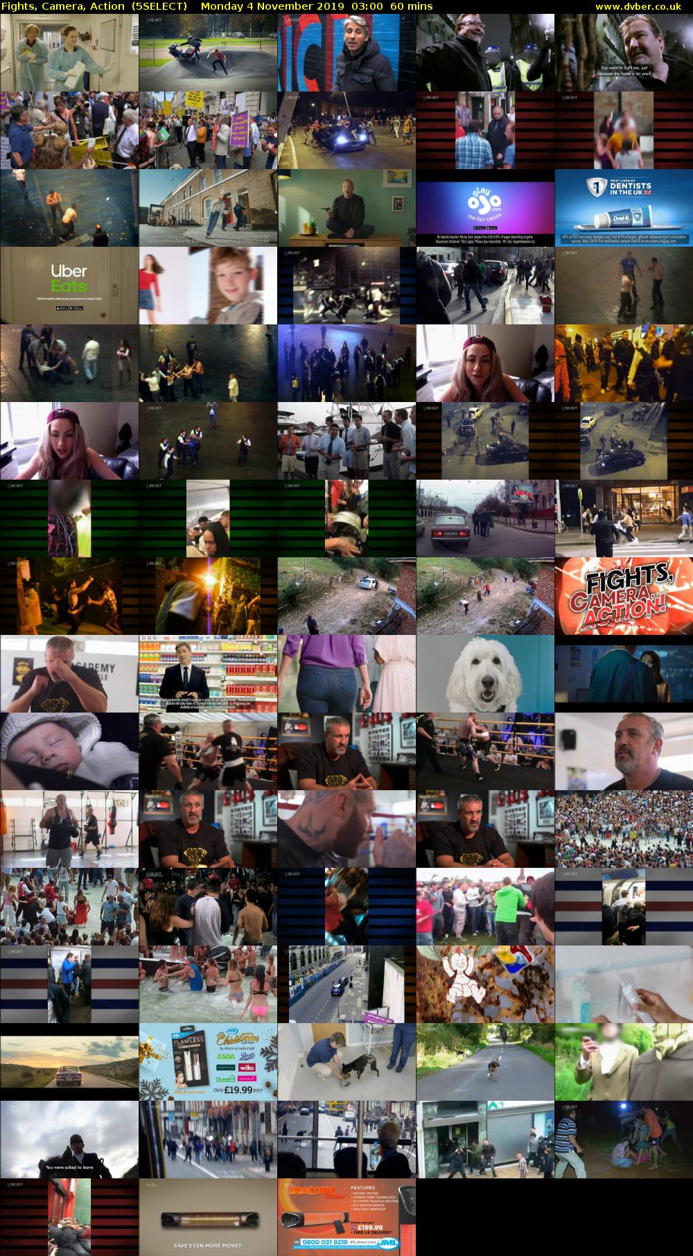 Fights, Camera, Action  (5SELECT) Monday 4 November 2019 03:00 - 04:00