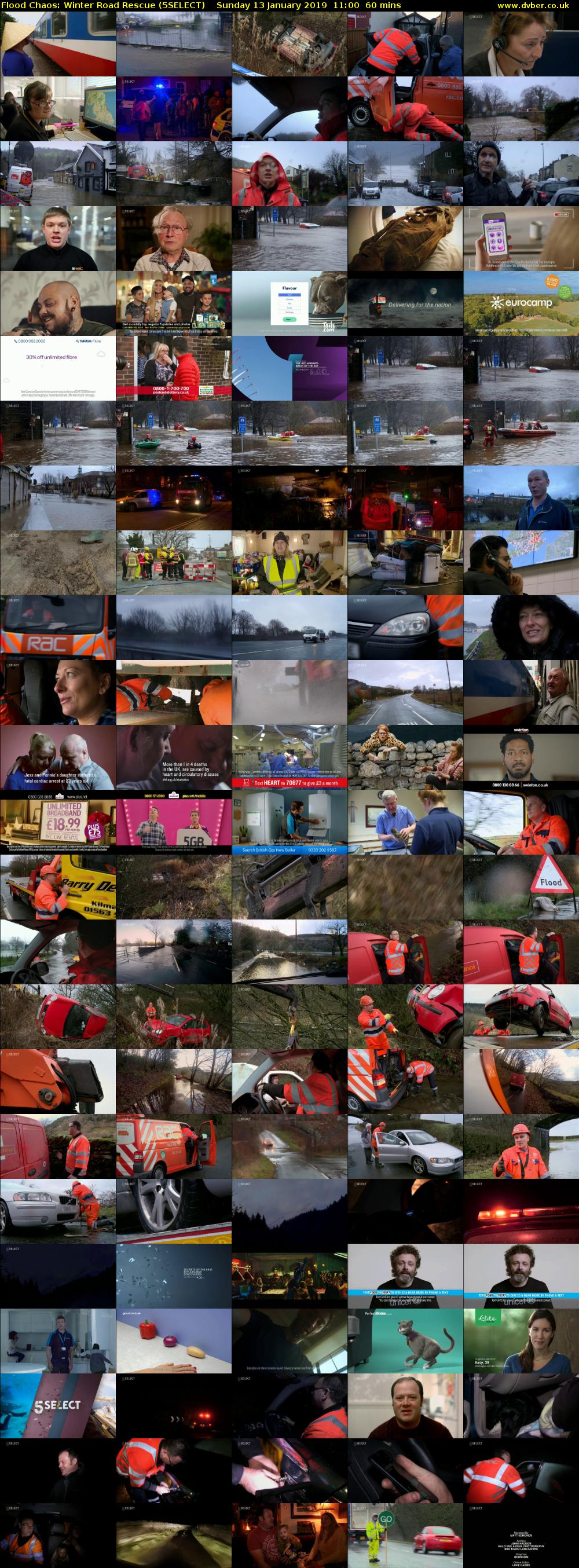 Flood Chaos: Winter Road Rescue (5SELECT) Sunday 13 January 2019 11:00 - 12:00