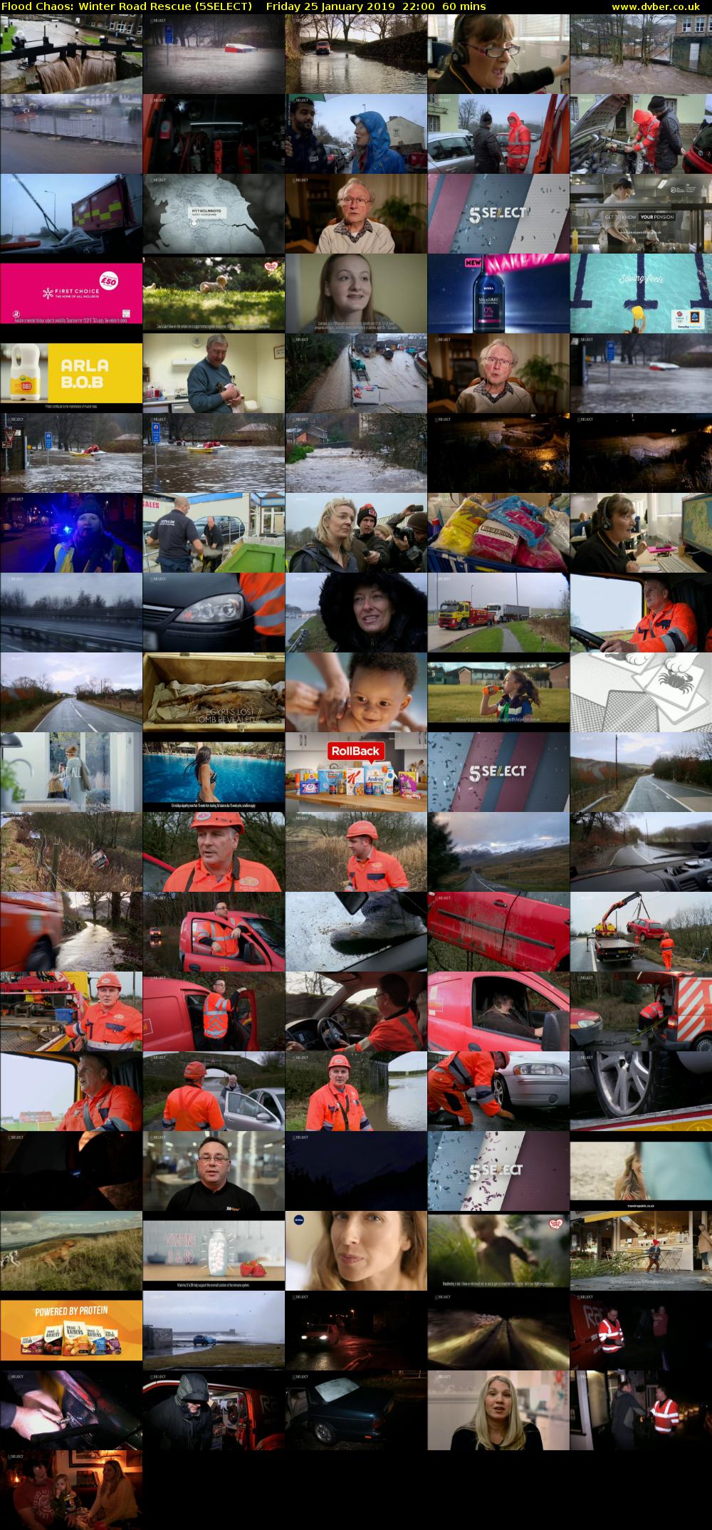 Flood Chaos: Winter Road Rescue (5SELECT) Friday 25 January 2019 22:00 - 23:00