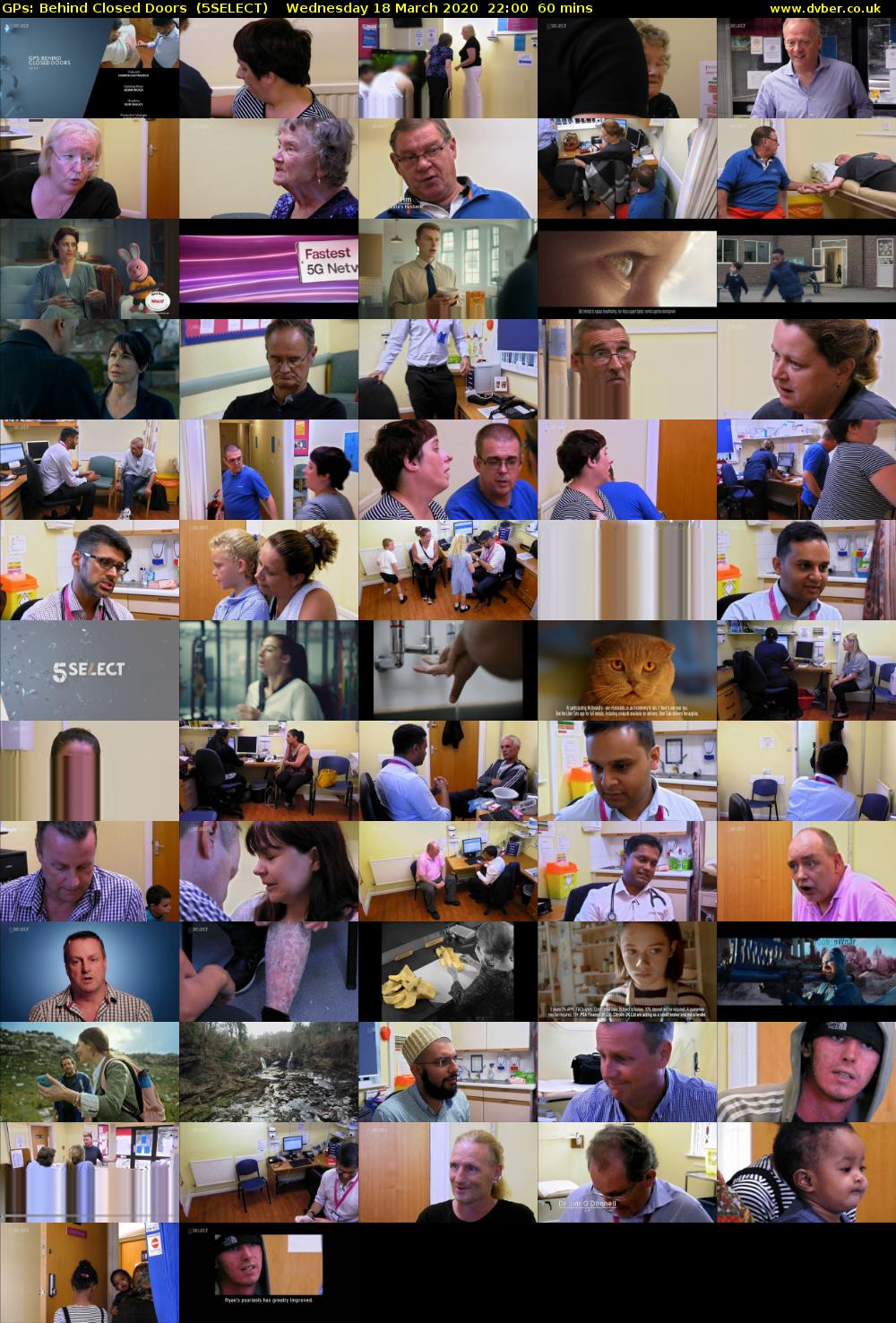 GPs: Behind Closed Doors  (5SELECT) Wednesday 18 March 2020 22:00 - 23:00