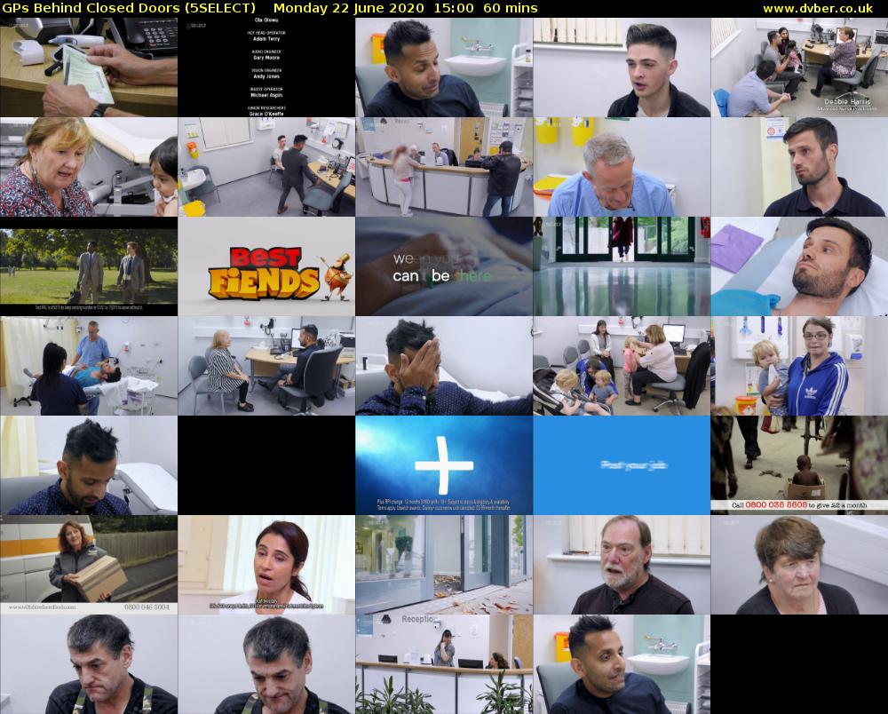 GPs Behind Closed Doors (5SELECT) Monday 22 June 2020 15:00 - 16:00