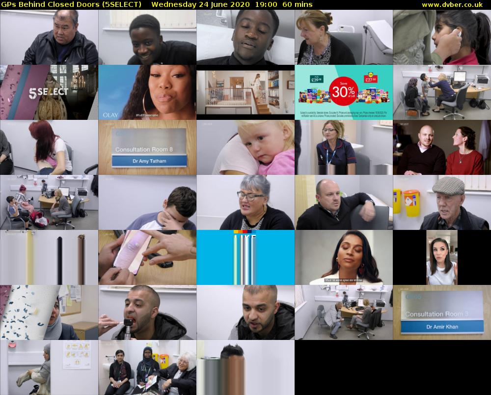 GPs Behind Closed Doors (5SELECT) Wednesday 24 June 2020 19:00 - 20:00
