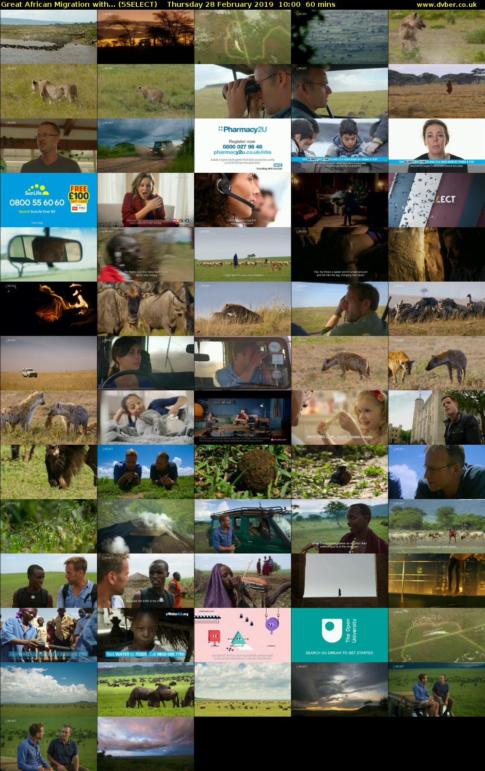 Great African Migration with... (5SELECT) Thursday 28 February 2019 10:00 - 11:00