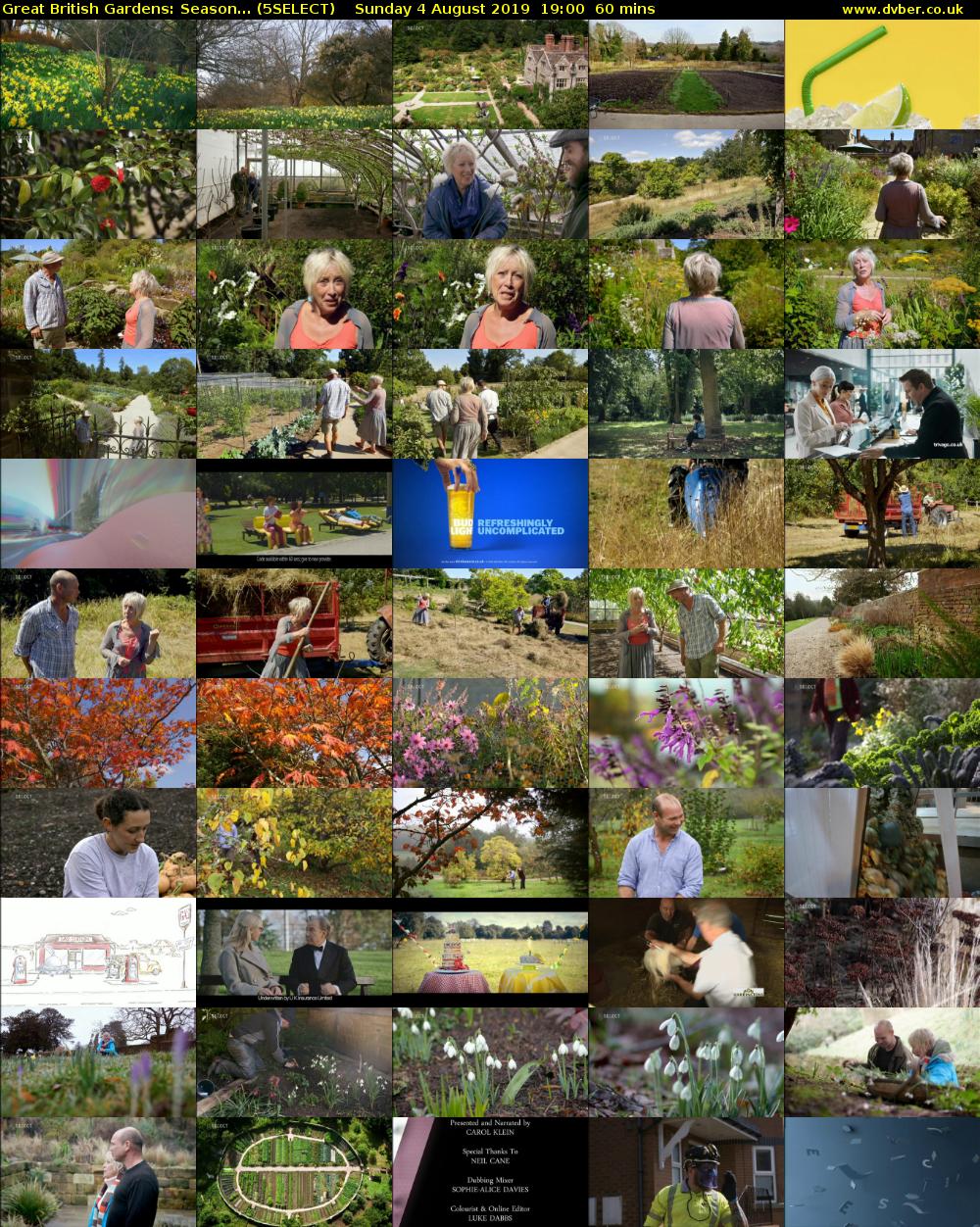 Great British Gardens: Season... (5SELECT) Sunday 4 August 2019 19:00 - 20:00