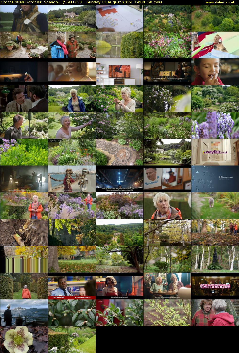 Great British Gardens: Season... (5SELECT) Sunday 11 August 2019 19:00 - 20:00