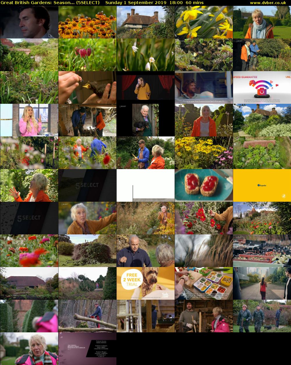 Great British Gardens: Season... (5SELECT) Sunday 1 September 2019 18:00 - 19:00