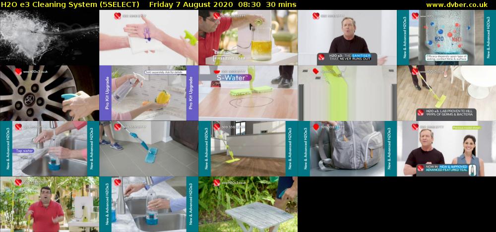 H2O e3 Cleaning System (5SELECT) Friday 7 August 2020 08:30 - 09:00
