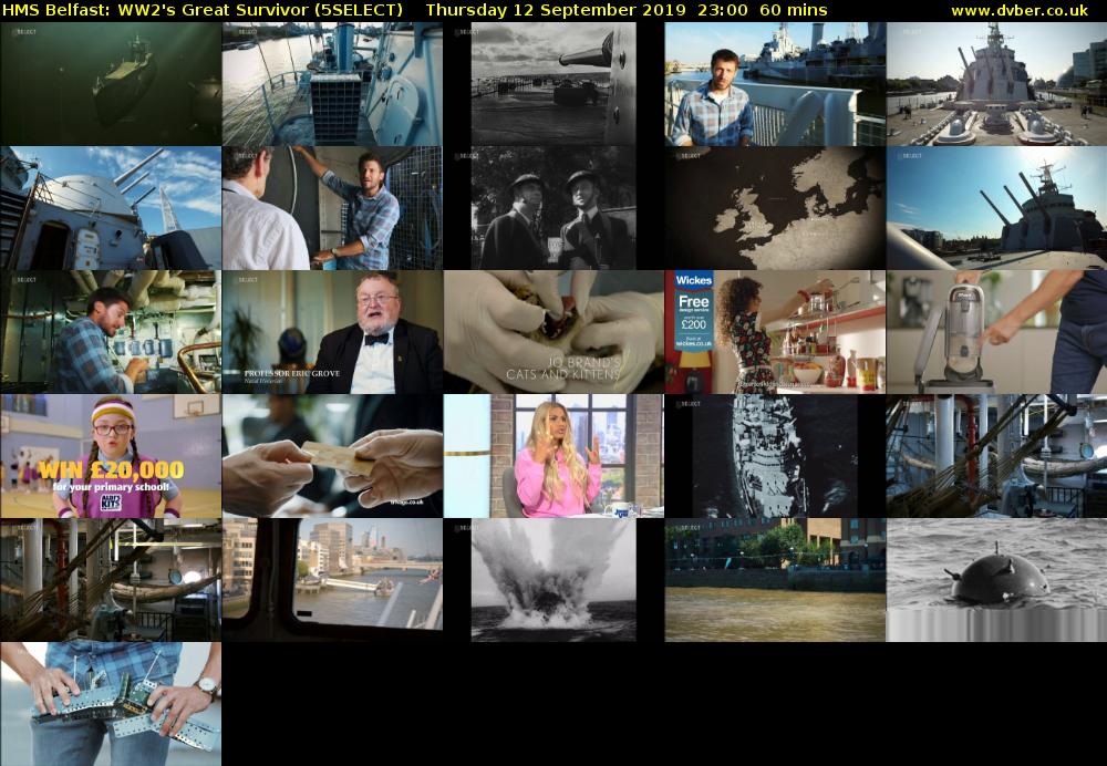 HMS Belfast: WW2's Great Survivor (5SELECT) Thursday 12 September 2019 23:00 - 00:00