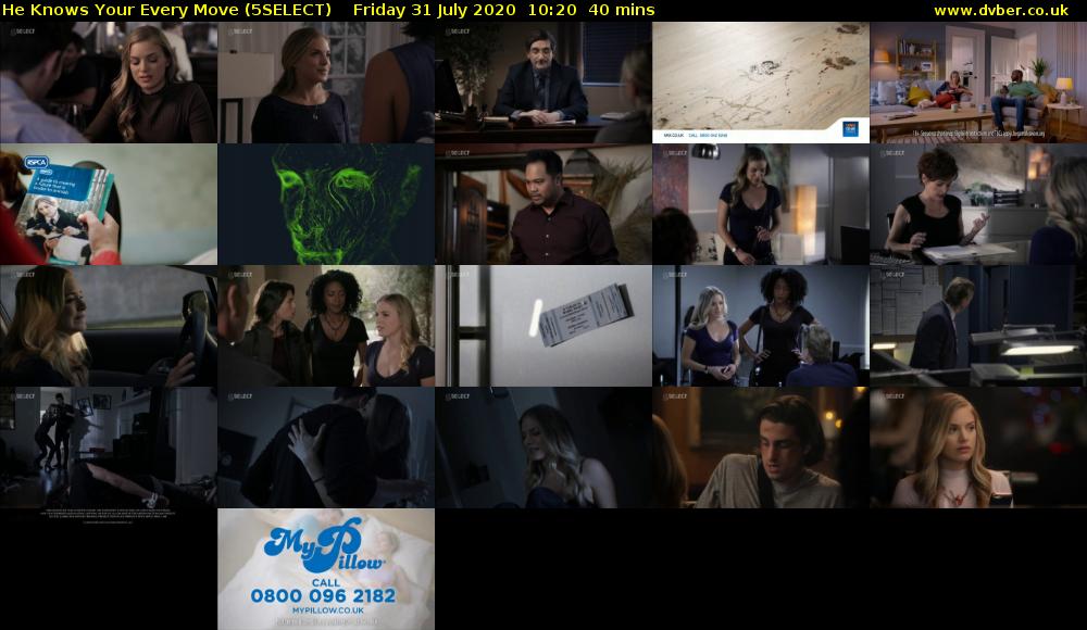 He Knows Your Every Move (5SELECT) Friday 31 July 2020 10:20 - 11:00
