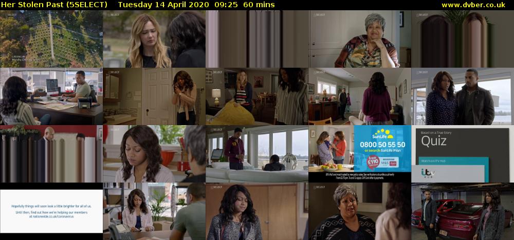 Her Stolen Past (5SELECT) Tuesday 14 April 2020 09:25 - 10:25
