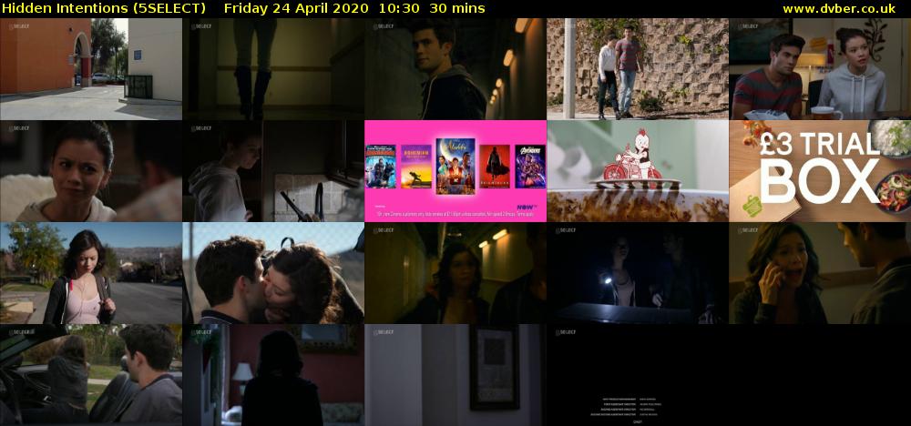 Hidden Intentions (5SELECT) Friday 24 April 2020 10:30 - 11:00