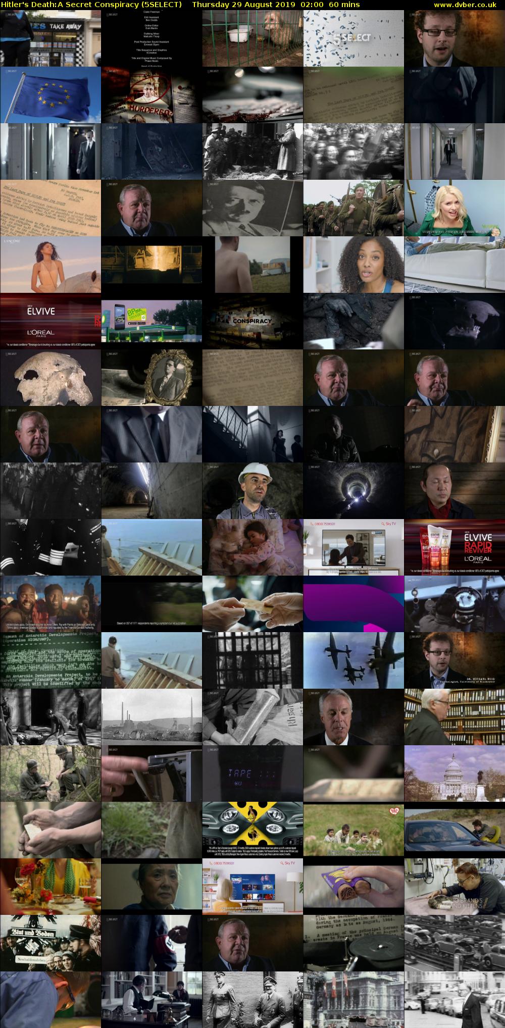 Hitler's Death:A Secret Conspiracy (5SELECT) Thursday 29 August 2019 02:00 - 03:00