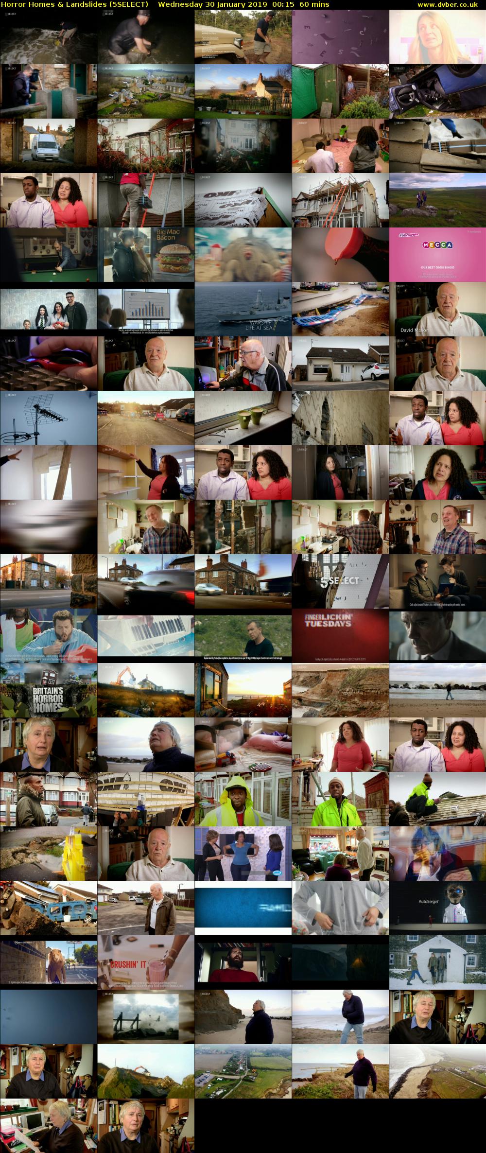 Horror Homes & Landslides (5SELECT) Wednesday 30 January 2019 00:15 - 01:15