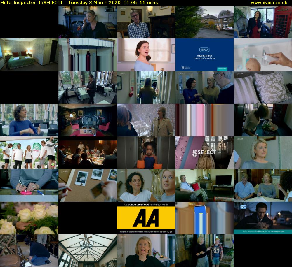 Hotel Inspector  (5SELECT) Tuesday 3 March 2020 11:05 - 12:00