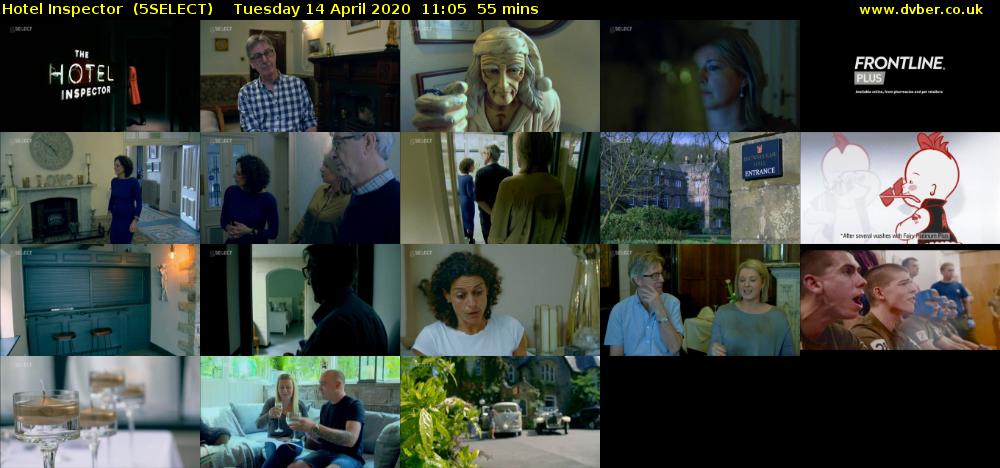 Hotel Inspector  (5SELECT) Tuesday 14 April 2020 11:05 - 12:00