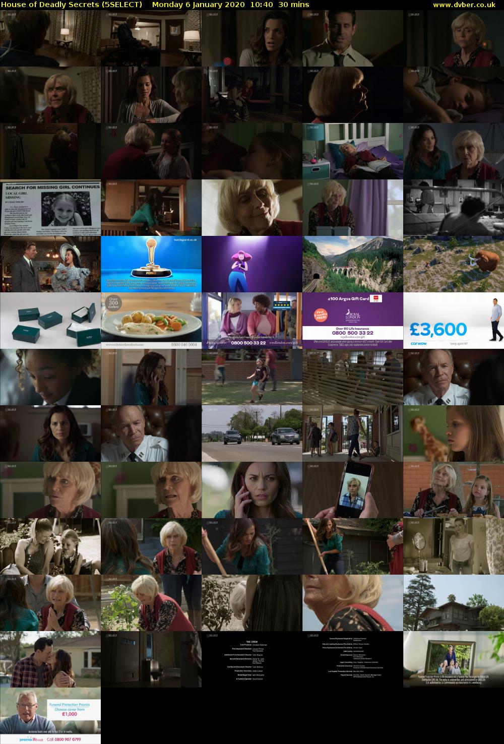 House of Deadly Secrets (5SELECT) Monday 6 January 2020 10:40 - 11:10