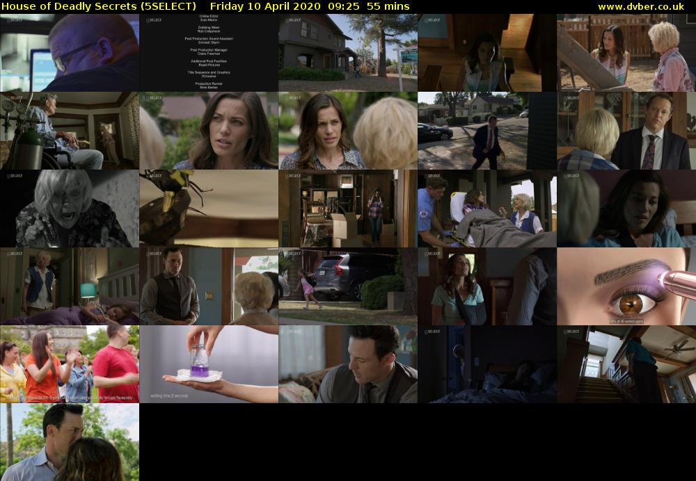House of Deadly Secrets (5SELECT) Friday 10 April 2020 09:25 - 10:20