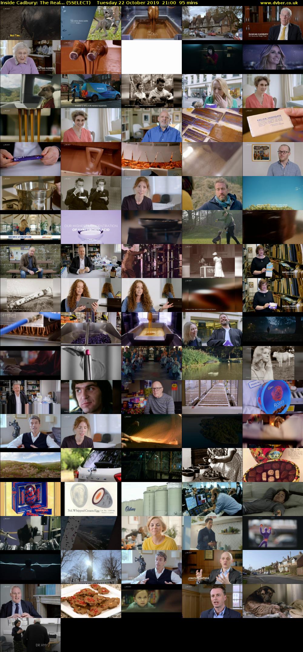 Inside Cadbury: The Real... (5SELECT) Tuesday 22 October 2019 21:00 - 22:35