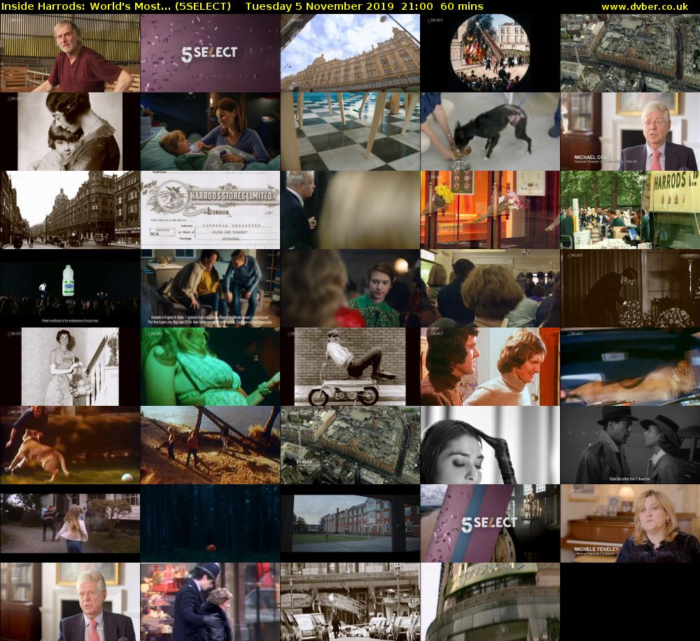 Inside Harrods: World's Most... (5SELECT) Tuesday 5 November 2019 21:00 - 22:00