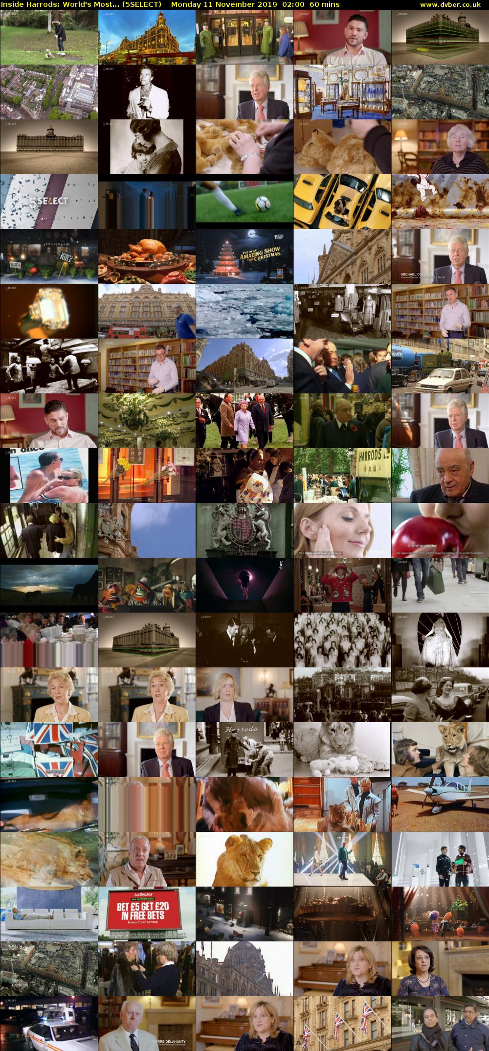 Inside Harrods: World's Most... (5SELECT) Monday 11 November 2019 02:00 - 03:00