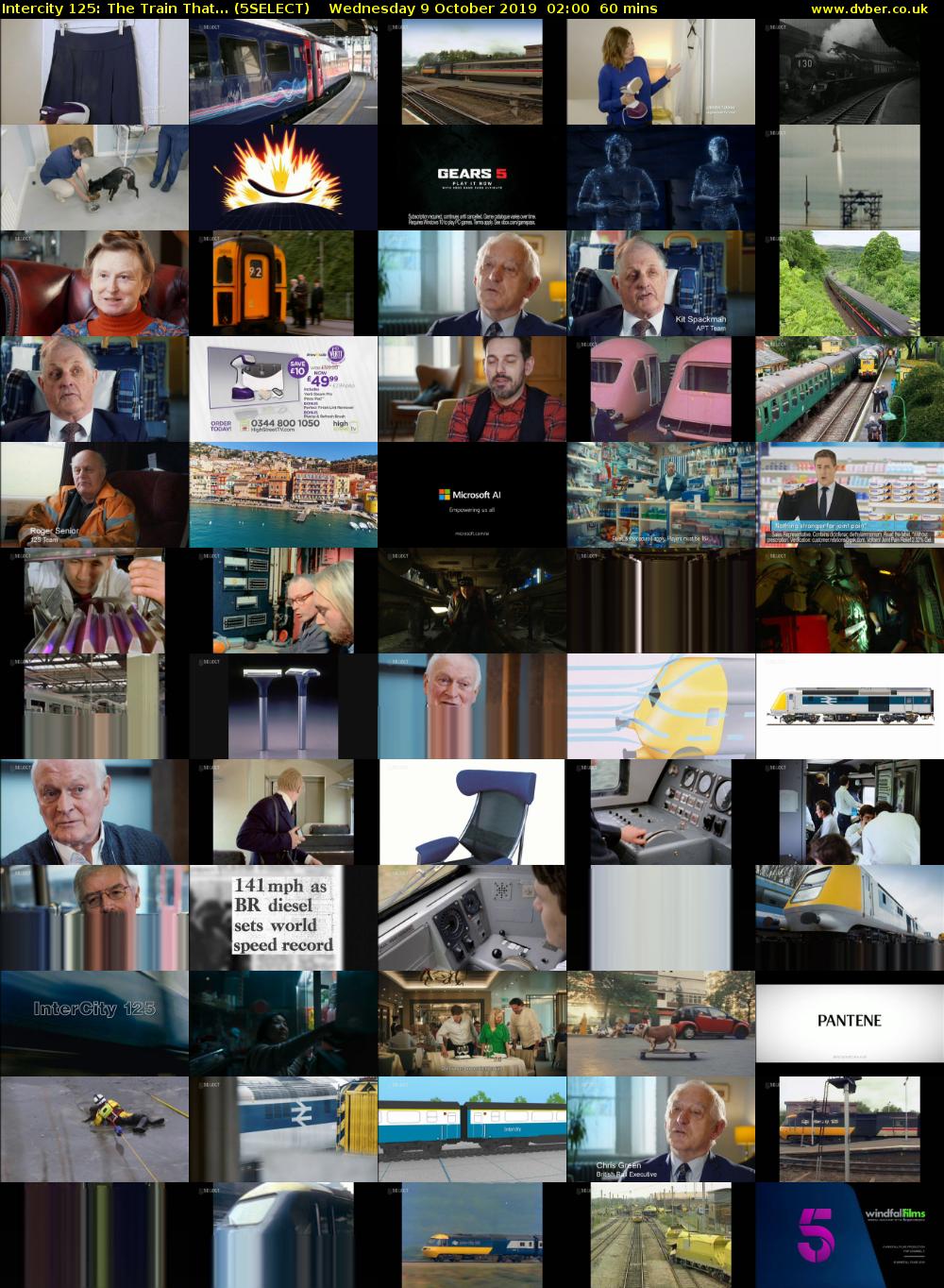 Intercity 125: The Train That... (5SELECT) Wednesday 9 October 2019 02:00 - 03:00