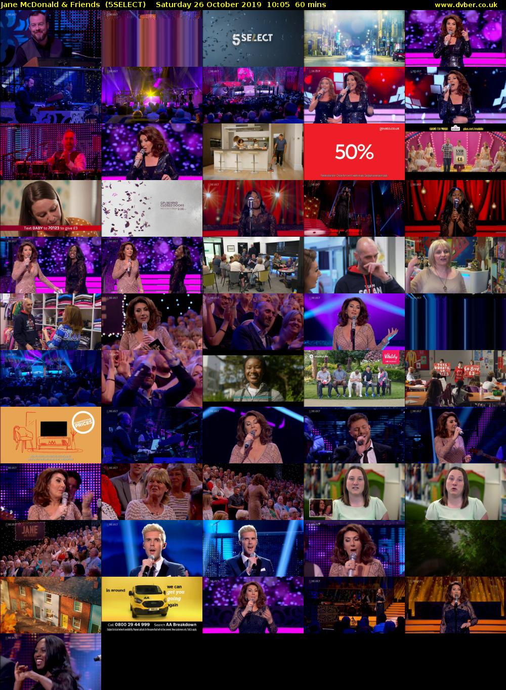 Jane McDonald & Friends  (5SELECT) Saturday 26 October 2019 10:05 - 11:05
