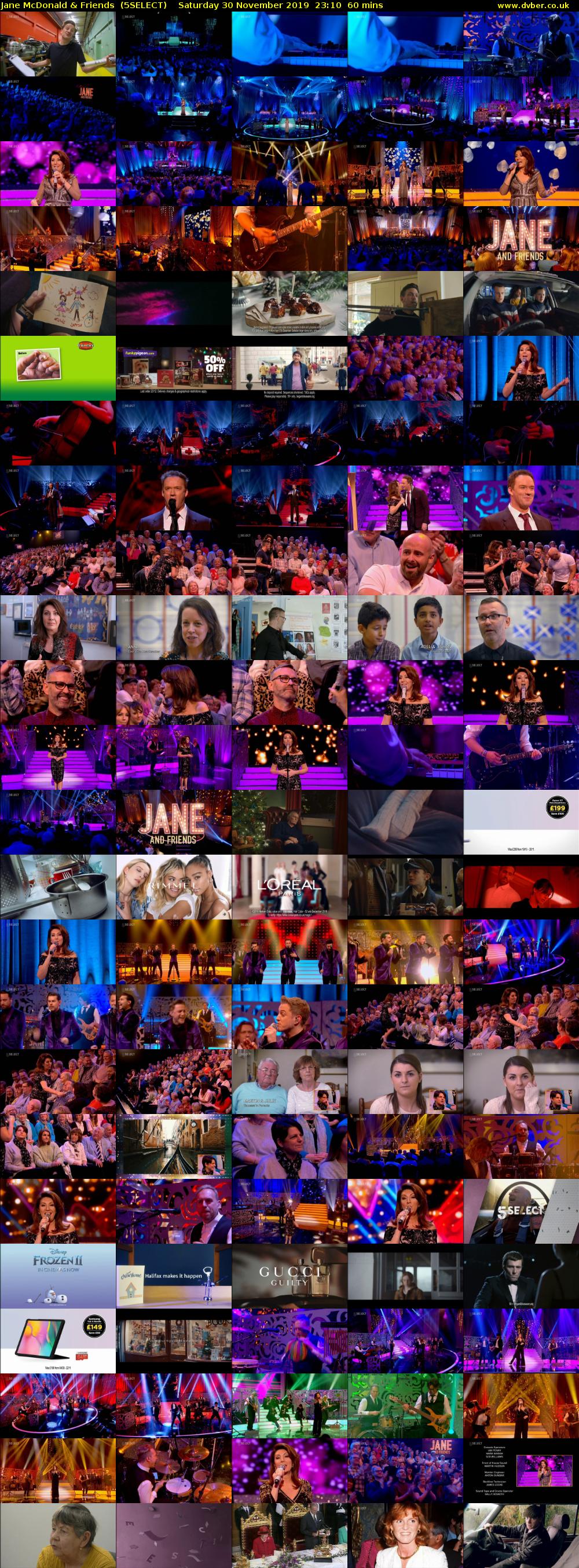 Jane McDonald & Friends  (5SELECT) Saturday 30 November 2019 23:10 - 00:10