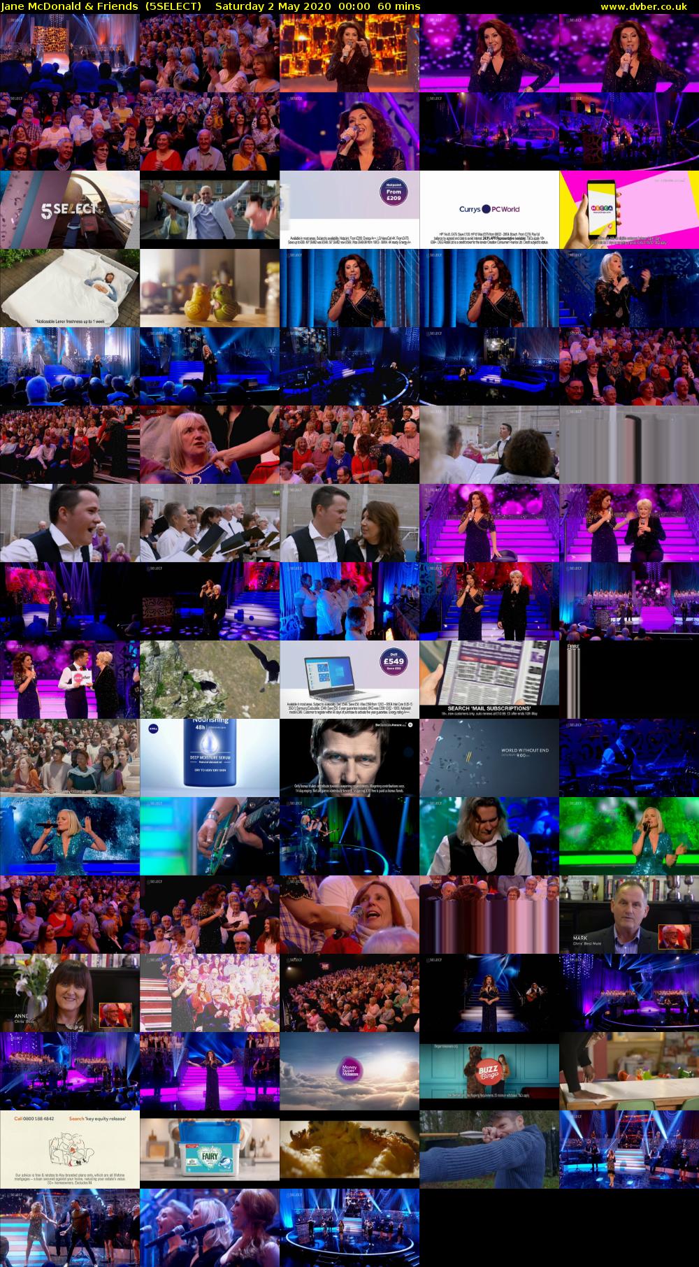 Jane McDonald & Friends  (5SELECT) Saturday 2 May 2020 00:00 - 01:00