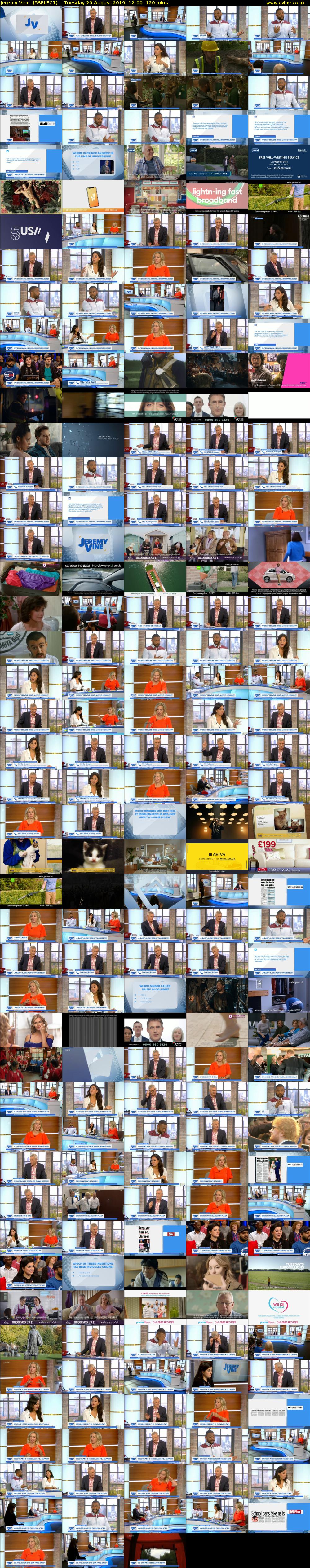 Jeremy Vine  (5SELECT) Tuesday 20 August 2019 12:00 - 14:00