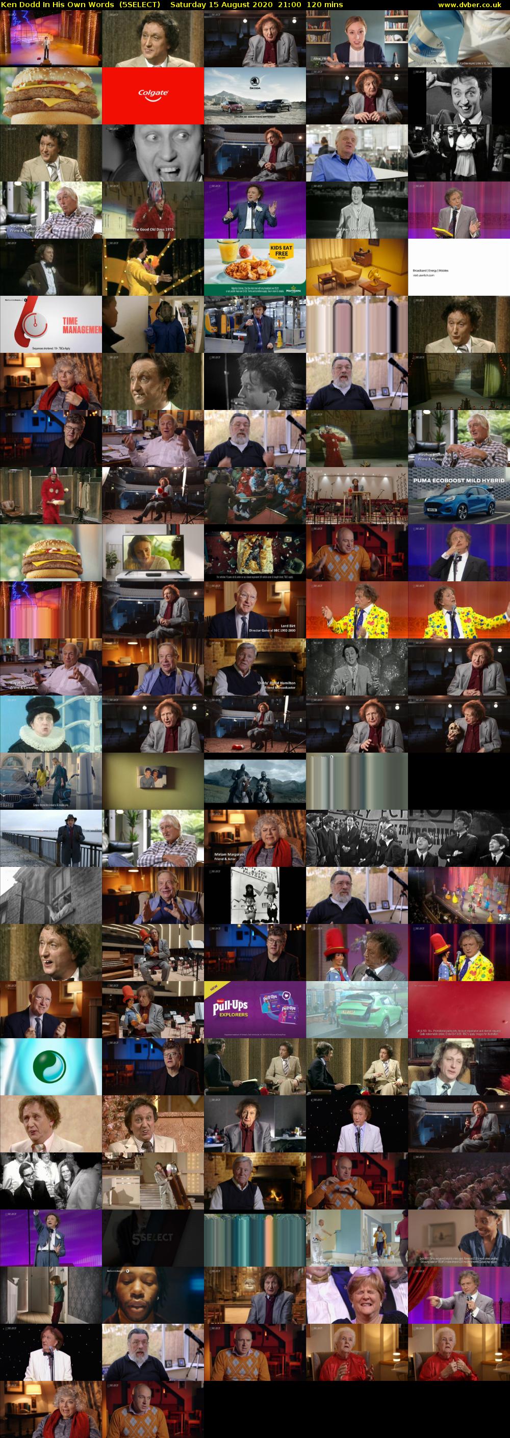 Ken Dodd In His Own Words  (5SELECT) Saturday 15 August 2020 21:00 - 23:00