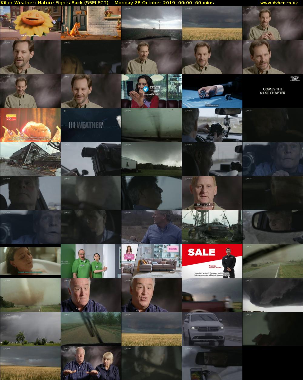 Killer Weather: Nature Fights Back (5SELECT) Monday 28 October 2019 00:00 - 01:00